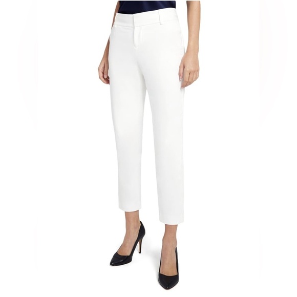 ALICE + OLIVIA | white slim fit trouser with zipper ankled | size 8 - Picture 3 of 8